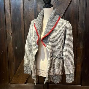 Roots 40% wool cozy cabin striped cardigan